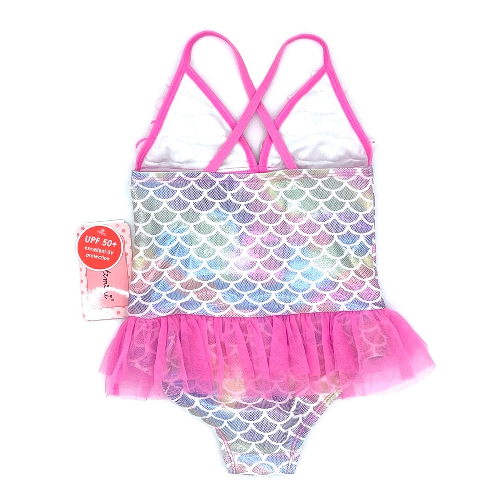 NWT Floatimini Ombré Mermaid One Piece Swimsuit in Pink 4 - Picture 8 of 10